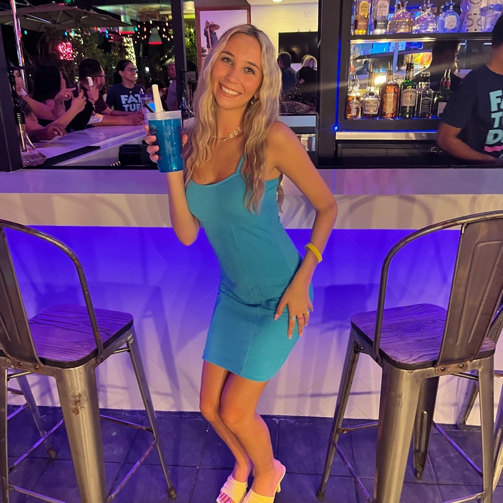 Blue dress!